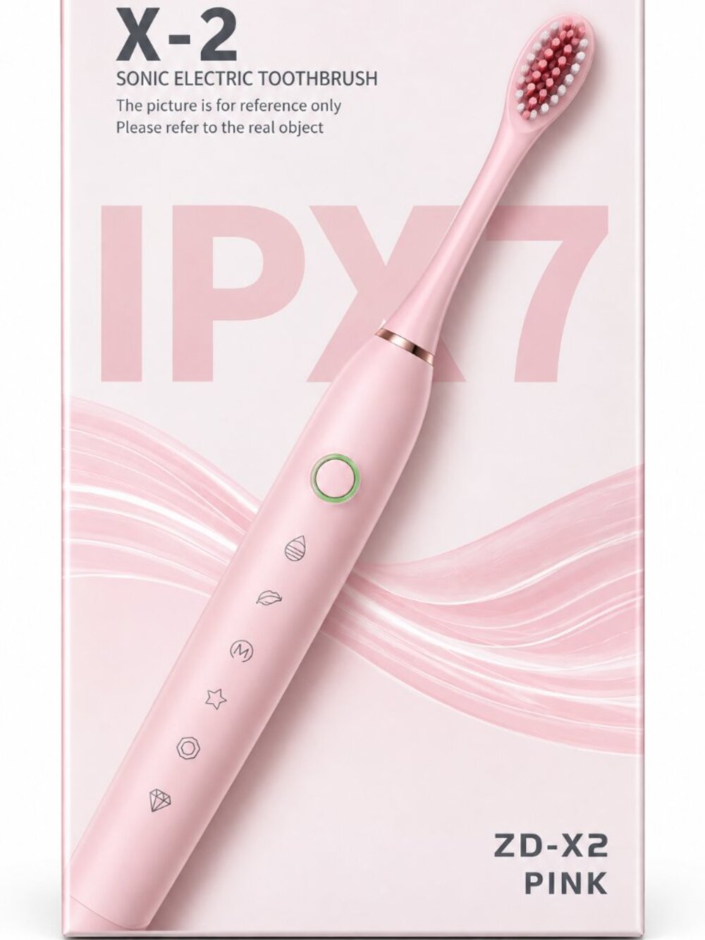PINK IPX7 X-2 TOOTHBRUSH